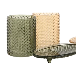 Fürdőszobai szett mintás 9x8x17 cm 2 féle S/3