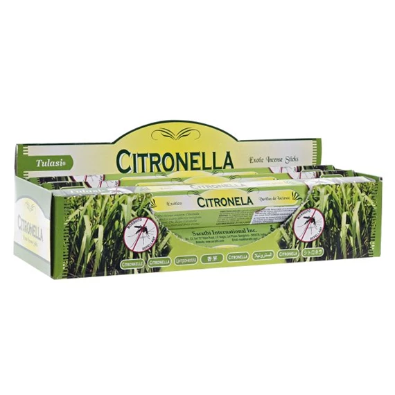 Füstölő szett citromfüves 25x4x4 cm S/20