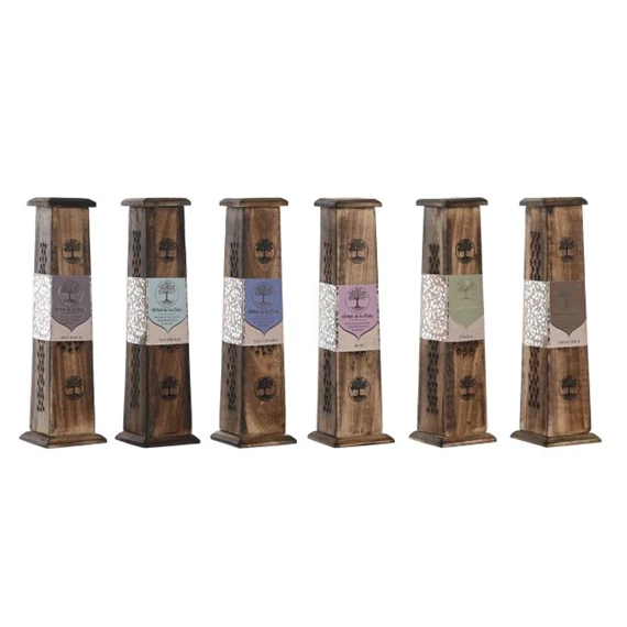 Füstölő szett életfás 8x8x30 cm 6 féle S/10