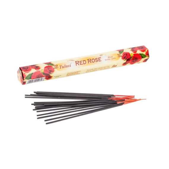 Füstölő szett vörös rózsás 25x4x4 cm S/20