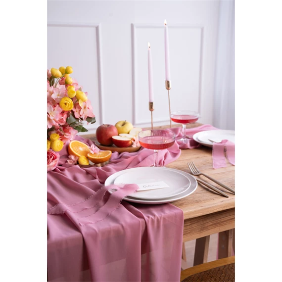 Futó sötét rózsaszín sifon 0,48 x 5 m