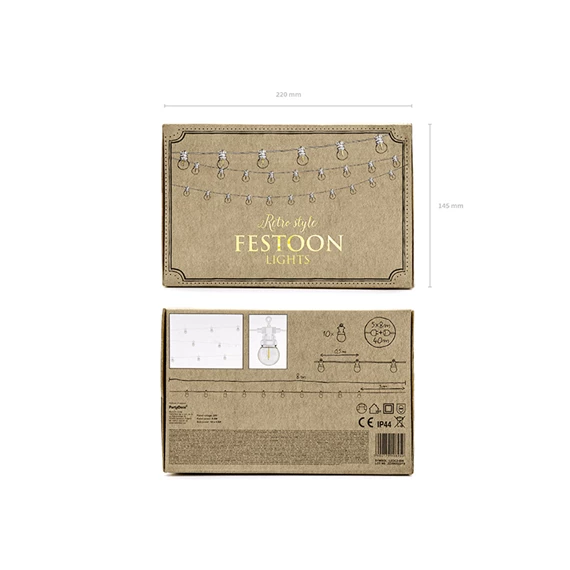 Füzér led fények fehér 5 m nem tartalmaz UK dugót