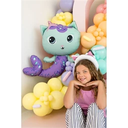 Gabby macskafülek lufi fólia 21.5x21 cm vegyes S/6