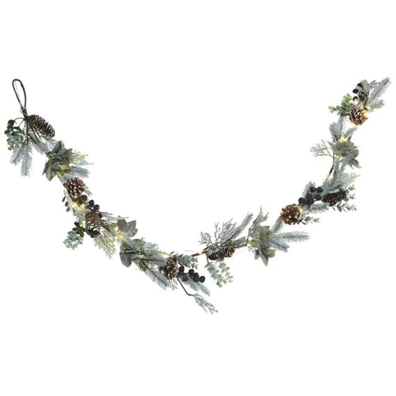 Girland bogyós, 40 LED-es 14x7x150 cm