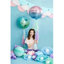 Girland bojtokkal, mix, 30 cm x 1,5 m