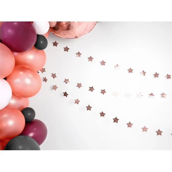 Girland csillagok rózsaarany 3,6 m