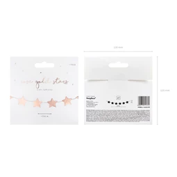 Girland csillagok rózsaarany 3,6 m