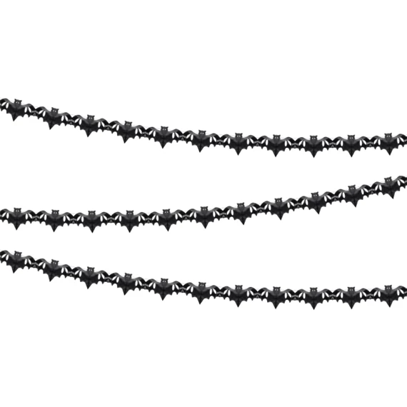 Girland denevéres papír 400 cm fekete