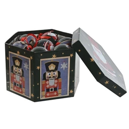 Gömb szett mintás, akasztós 25x21,5x15,5 cm S/14