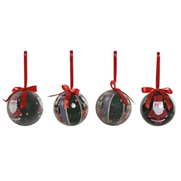 Gömb szett mintás, akasztós 25x21,5x15,5 cm S/14