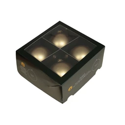 Gömb 10 cm bright gold mat S/4