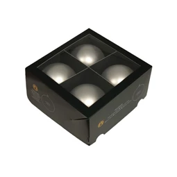 Gömb 10 cm silver mat S/4