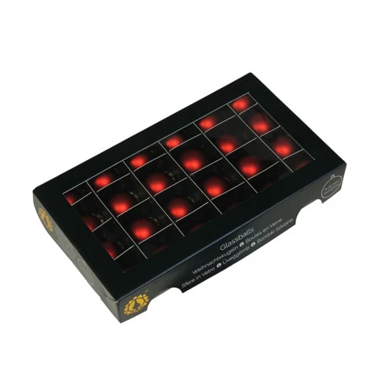Gömb 2,5 cm red mat S/24