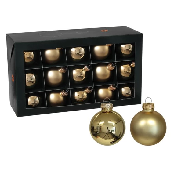 Gömb 5,7 cm bright gold combi S/30