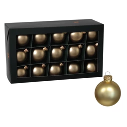 Gömb 5,7 cm bright gold mat S/30