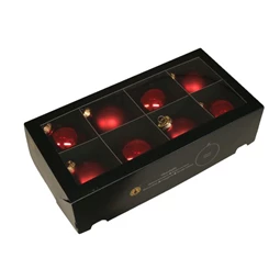 Gömb 8 cm red combi S/8