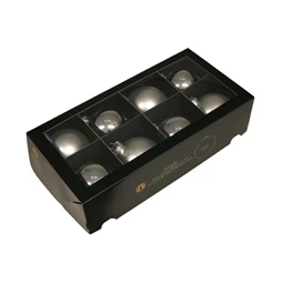 Gömb 8 cm silver combi S/8