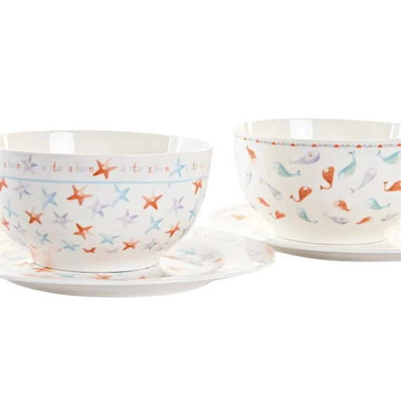 Gyermek étkészlet 19x19x2 cm S/3 270 ml 2 féle