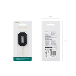 Gyertya 0-ás szám születésnapi 6 cm fekete