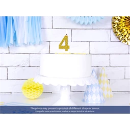 Gyertya 1-es szám születésnapi arany 7 cm