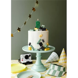 Gyertya 8-as szám születésnapi 6 cm zöld