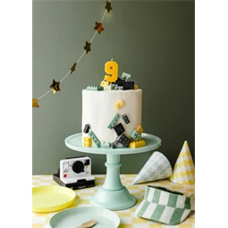 Gyertya 9-es szám születésnapi 6 cm sárga