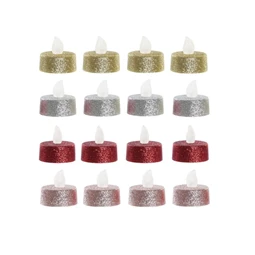 Gyertya LED-es 4x4x5 cm 4 féle S/4