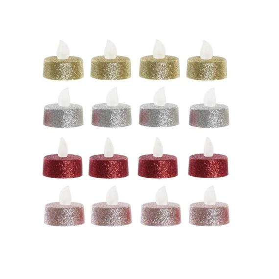 Gyertya LED-es 4x4x5 cm 4 féle S/4