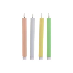 Gyertya LED-es 2x2x24 cm 4 féle