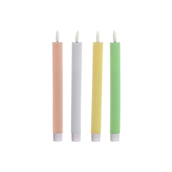 Gyertya LED-es 2x2x24 cm 4 féle