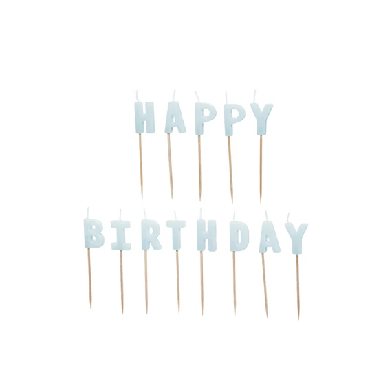 Gyertya boldog születésnapot 2,5 cm világoskék S/13