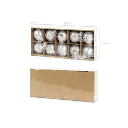 Gyertya gömb, fémes, gyöngyház, 6 cm S/10