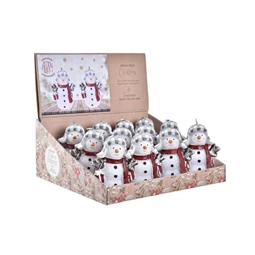 Gyertya hóember 7,5x5x10 cm