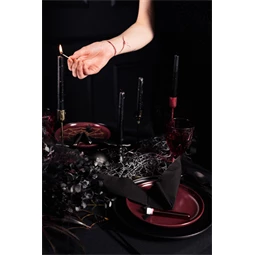 Gyertya kúp alakú matt fekete 24 cm S/10