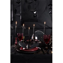 Gyertya kúp alakú matt fekete 24 cm S/10