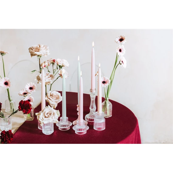 Gyertya kúp alakú matt natúr 24 cm S/10