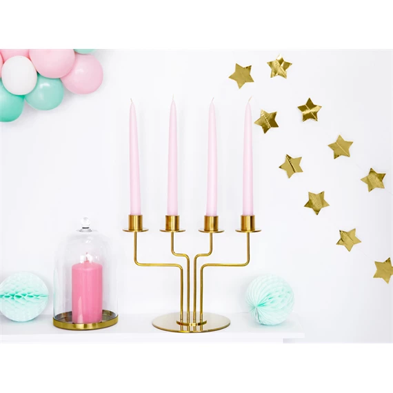 Gyertya matt világos rózsaszín 24 cm S/10