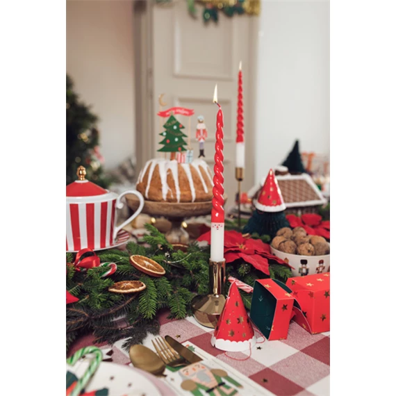Gyertya mikulás 25 cm vegyes S/2