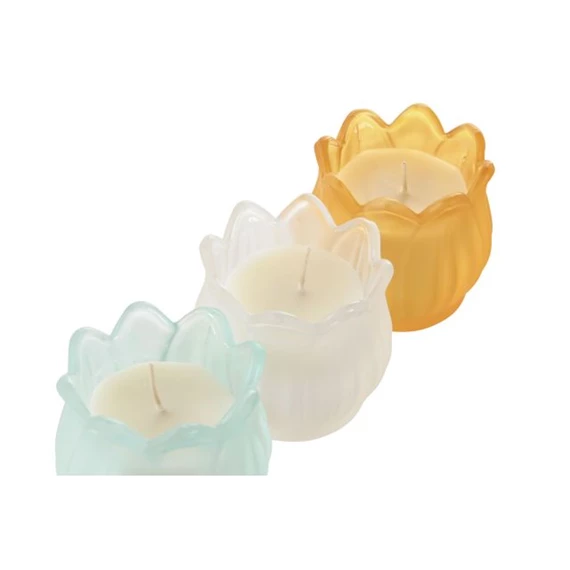 Gyertya 6,5x6,5x7 cm 3 féle