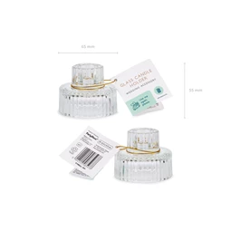 Gyertyatartó 2 az 1-ben széllel 6,5x5,5 cm S/4