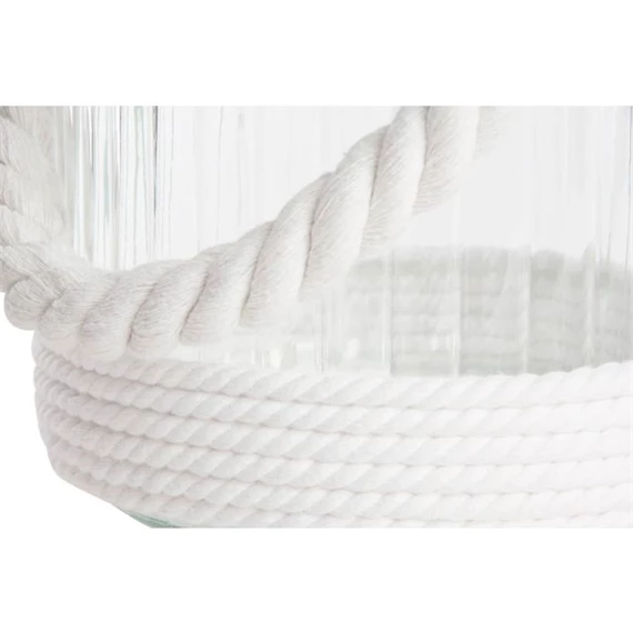 Gyertyatartó kötéllel 18x18x18 cm