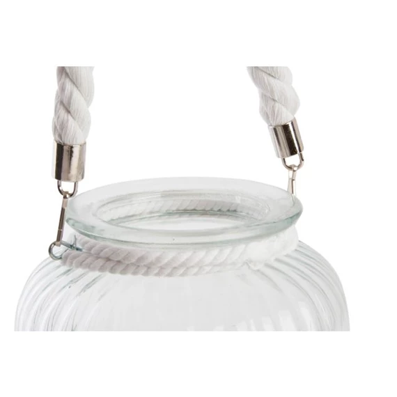 Gyertyatartó kötéllel 18x18x21 cm