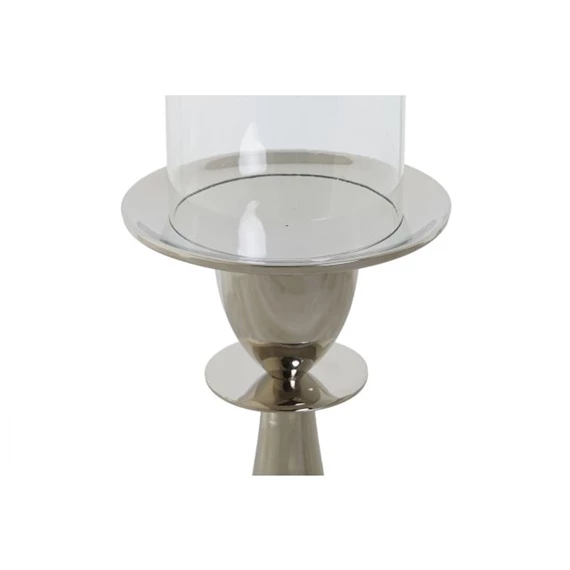 Gyertyatartó krómozott 14x14x38 cm