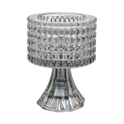 Gyertyatartó mintás, talppal 8x10 cm