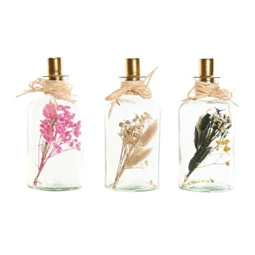 Gyertyatartó szárazvirág 8x8x19 cm 3 féle