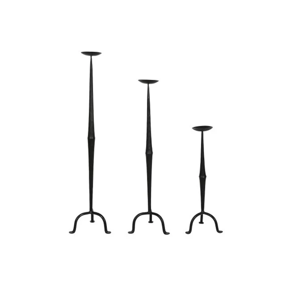 Gyertyatartó szett 26x26x107 cm S/3