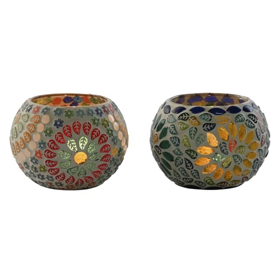 Gyertyatartó 11x11x7 cm 2 féle