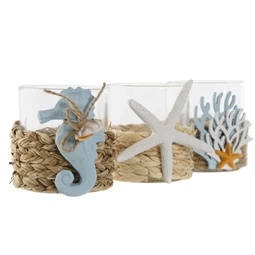 Gyertyatartó 8,8x8,5x8 cm 3 féle