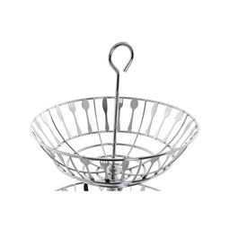 Gyümölcstartó krómozott 28x28x40 cm