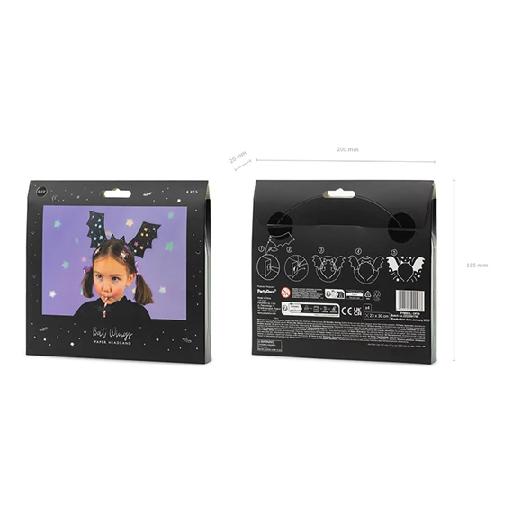 Fejpántok denevér 23x30 cm S/4